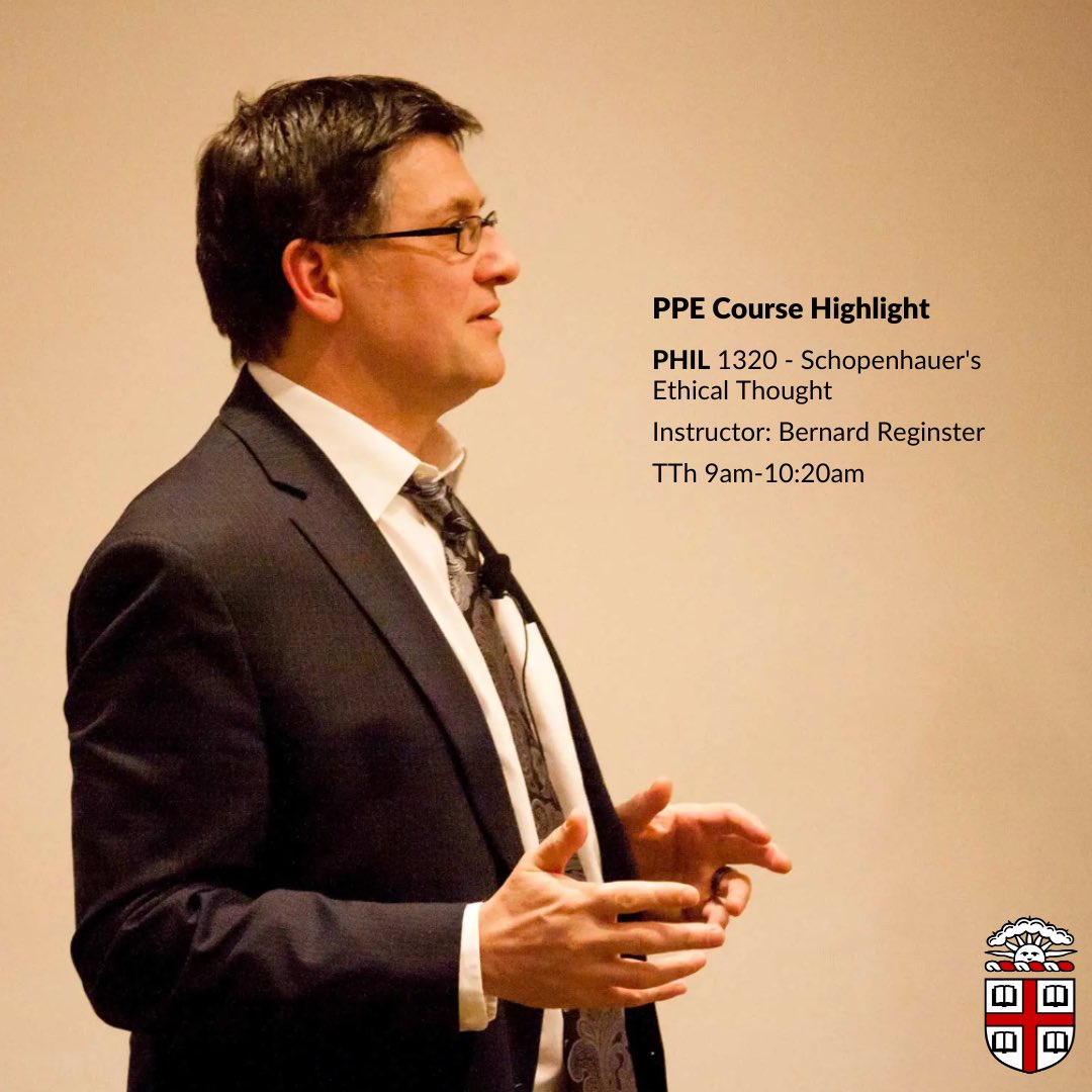 Today’s PPE Course Highlight is on PHIL 1320 – Schopenhauer’s Ethical Thought, taught by Bernard Reginster, Professor of Philosophy at Brown University.