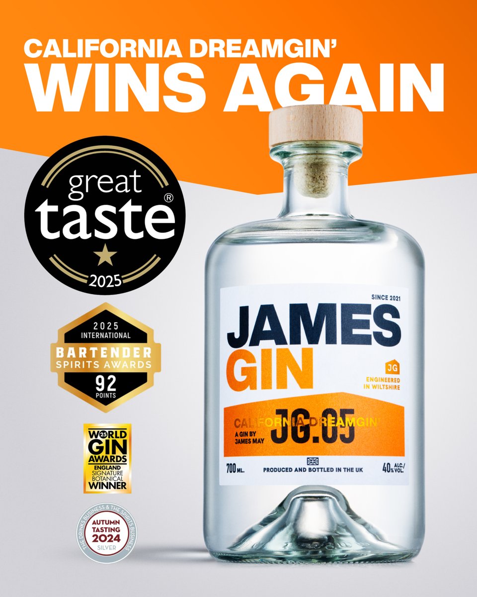 California Dreamgin’ – our latest flavour now officially has Great Taste. According to actual experts. Not just us.