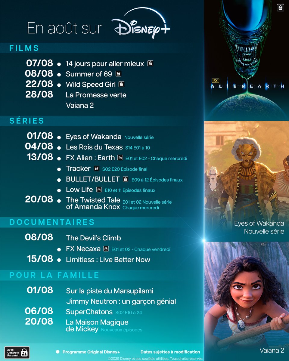 En août sur #DisneyPlus 🛸