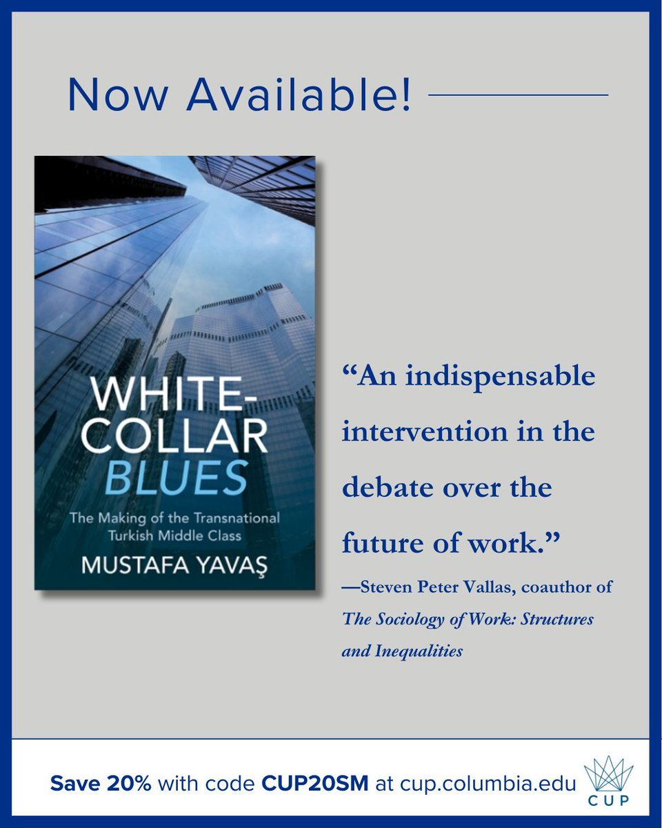 Columbia University Press (@columbiaup) on Twitter photo Now available! Highlighting the trade-off between freedom and financial security, WHITE-COLLAR BLUES reveals the hidden costs of conflating the quest for socioeconomic status with the pursuit of happiness. buff.ly/HjznikU #WhiteCollarBlues #Socioeconomics <a href="/yavasmu/">Mustafa Yavaş</a> Now available! Highlighting the trade-off between freedom and financial security, WHITE-COLLAR BLUES reveals the hidden costs of conflating the quest for socioeconomic status with the pursuit of happiness. buff.ly/HjznikU #WhiteCollarBlues #Socioeconomics <a href="/yavasmu/">Mustafa Yavaş</a>