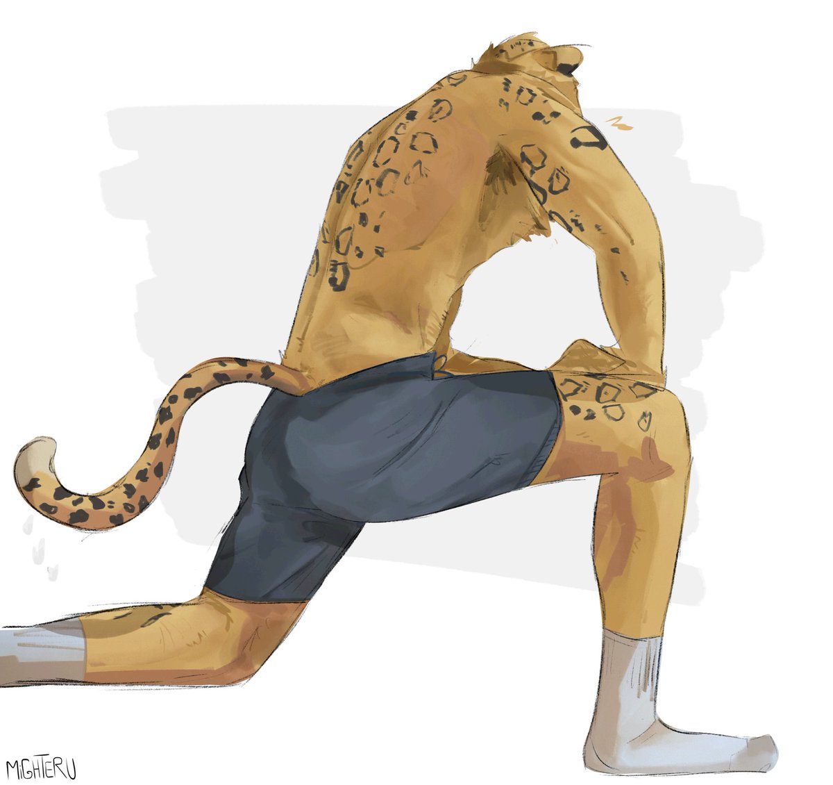 Doodle with a sweaty tail