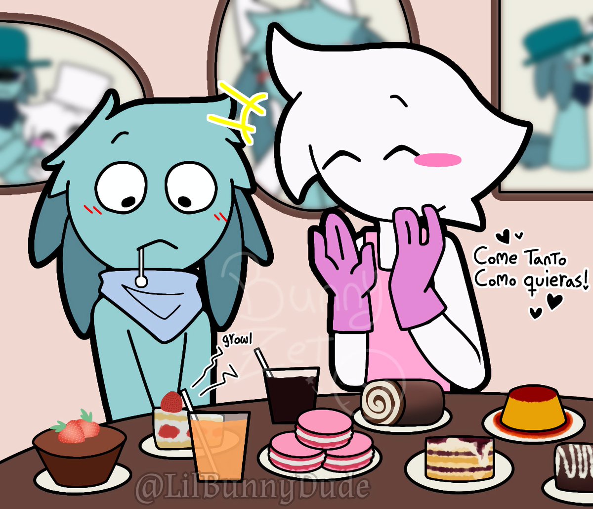 LilBunnyDude's tweet photo. 2p๐ฉ๐ซ
I made these to practice making desserts (all from Google) and I think they turned out pretty good!
It also served as an excuse to draw my otp in a very cute way hehe
#sprunki2p #SprunkiFanart #DarkSheriff #BlackxTunner https://t.co/IXvd3qpzaC
