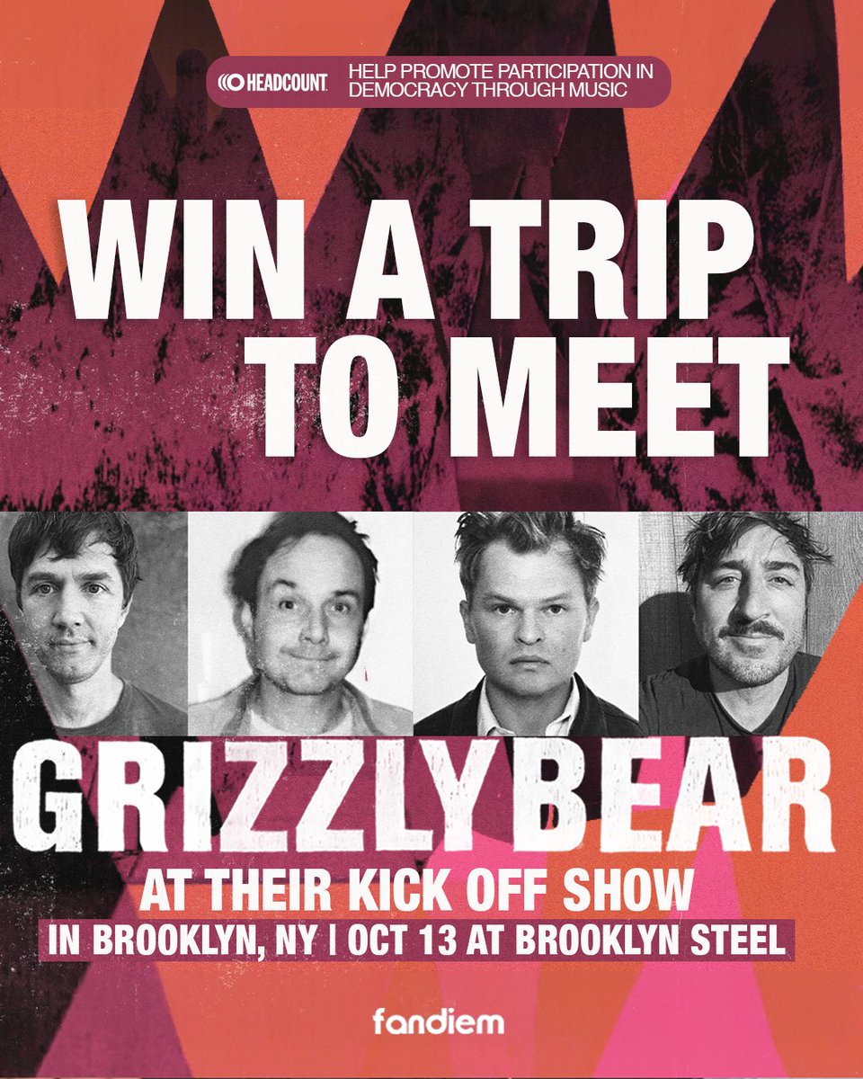 grizzlybear's tweet photo. We're giving away a trip to our 10/13 show in Brooklyn + a signed guitar. Enter to win round trip travel + hotel, 2 tickets on the guest list, a signed guitar, exclusive access to soundcheck and more.

Donate to support @HeadCountOrg  for a chance to win: https://t.co/NRdvnsnl0W https://t.co/Obnl8RD1Xw