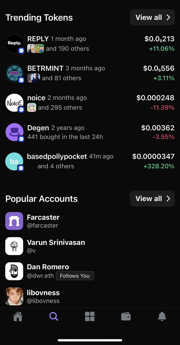 Trending tokens and popular accounts view on the soon to be released updated version of <a href="/zapper_fi/">Zapper ⚡️</a>
