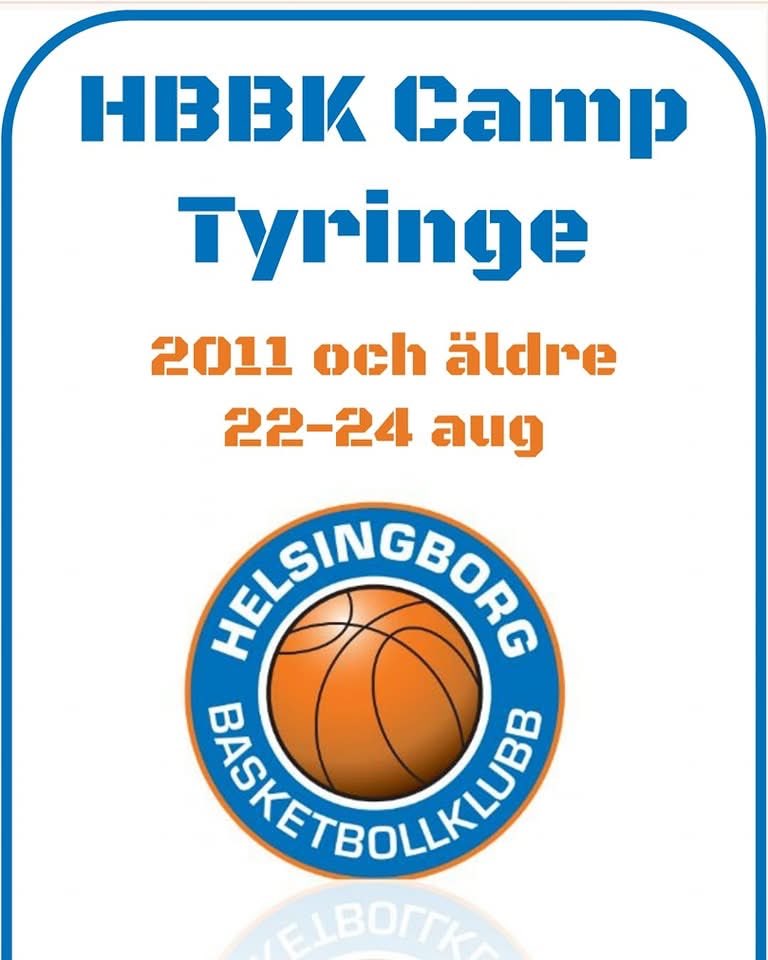 Idag är sista dagen för anmälan till HBBK Camp i Tyringe!

Med oss som coacher för de äldre ungdomarna har vi 2 herrar med erfarenhet från SBL: Herrlagets headcoach Johnell Smith &amp; Jannis Strüber, närmast från Uppsala.

Vi har ett fåtal platser kvar, anmälan sker via vår hemsida