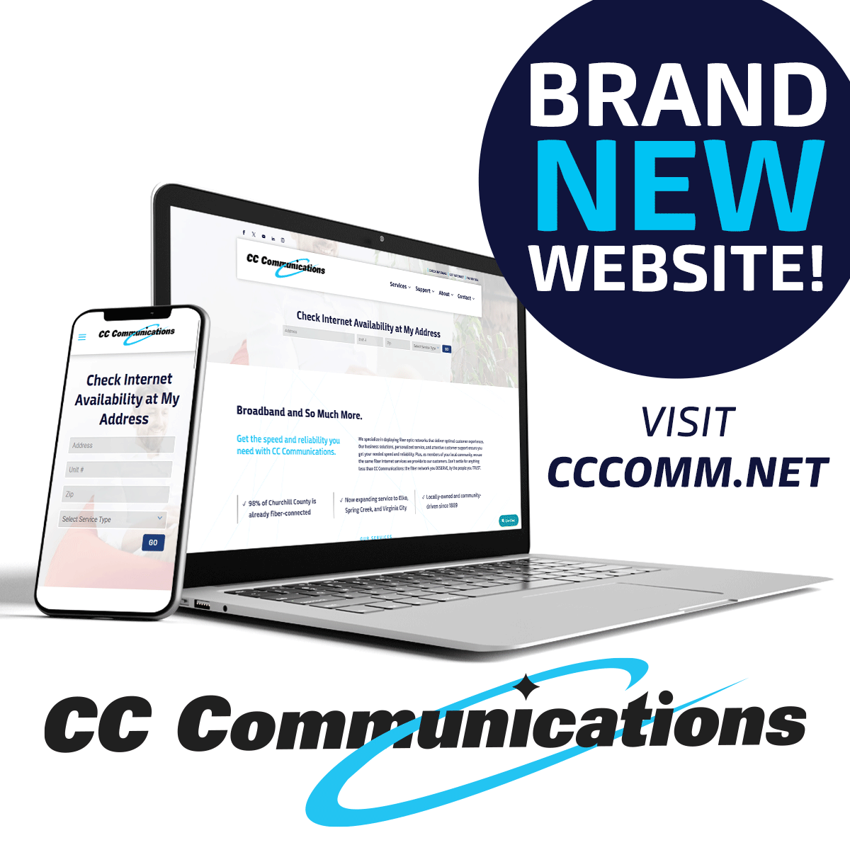 CCComm_Nevada's tweet image. 📣 We’re excited to unveil our newly redesigned website!
#CCCommunications has launched a refreshed, modern website, designed with you in mind. The new layout offers improved navigation, enhanced functionality, and a more user-friendly experience across all devices.
