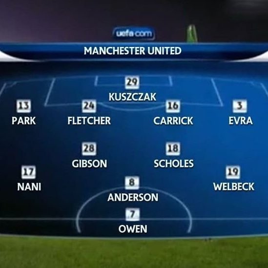 Sir Alex Ferguson faced a title-winning Wolfsburg in Germany with this side. 🇩🇪 

He had 1 defender on the pitch, 8 midfielders and a striker who couldn't sprint anymore. 👀 

Man Utd won 3-1 and that’s why he’s the GOAT. 🐐