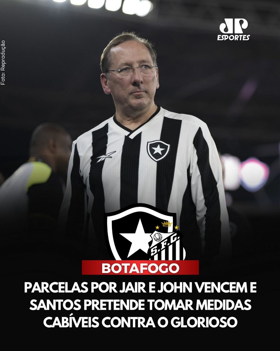 JovemPanEsporte's tweet photo. MAIS DÍVIDA NO FOGÃO! 👀😨 Com o rombo de 21 milhões de dólares não pagos até hoje por Almada, ao Atlanta United, o Botafogo ainda deve ao Santos, pelas contratações de Jair e John, em um valor de quase R$12,5 milhões! 💰
#Botafogo #Santos #JhonTextor https://t.co/qraAvuguwU