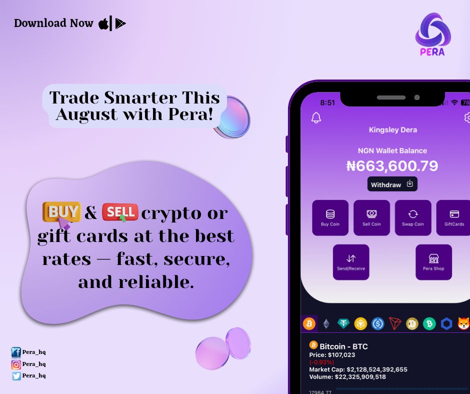 Pera_hq's tweet image. Happy new month💜
#pera #tradeatease #NewMonthNewGoals