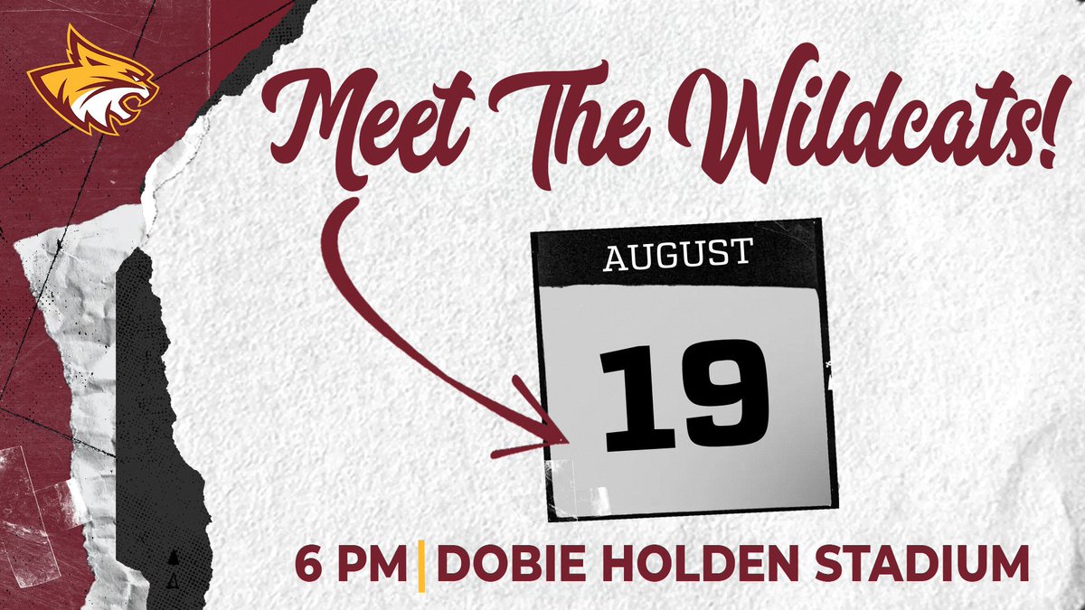 🎉 Meet the Wildcats Night! 🐾
Join us Tuesday, Aug. 19 at 6 p.m. at Dobie Holden Stadium as we proudly introduce all of our 2025-2026 Wildcat athletic teams!
Come show your Wildcat pride, meet the players, and get fired up for another unforgettable year! 💪🔥
Let’s pack the