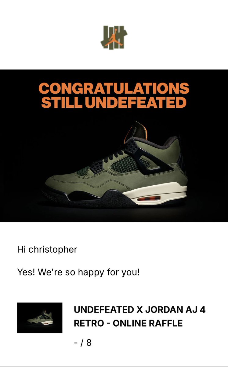 Thank you <a href="/UNDEFEATEDinc/">UNDEFEATED</a> for my Grail 🙏🏼🔥#nike #Airjordan #Jordan4 #Undefeated