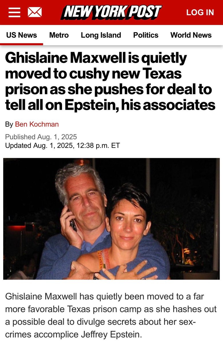 Ghislaine Maxwell was quietly moved from her Florida federal prison into a “more comfortable” spot in Texas