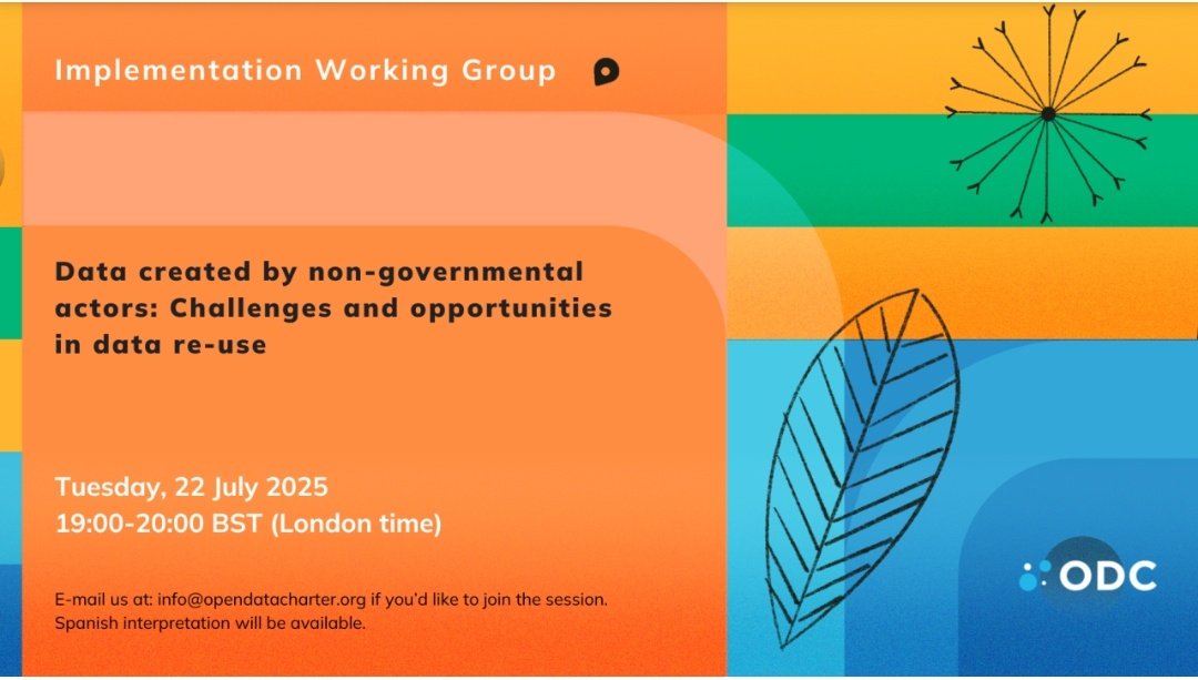 Journal of Open Humanities Data (JOHD) (@up_johd) on Twitter photo #johdnews
Last week, our editor-in-chief <a href="/BarbaraMcGilli/">Barbara McGillivray</a> took part in the event "Data created by non-governmental actors: challenges and opportunities" organized by <a href="/opendatacharter/">Open Data Charter</a>
Topic: highlight different and non-governmental re-use cases for #OpenData ✨
#DataReuse #johdnews
Last week, our editor-in-chief <a href="/BarbaraMcGilli/">Barbara McGillivray</a> took part in the event "Data created by non-governmental actors: challenges and opportunities" organized by <a href="/opendatacharter/">Open Data Charter</a>
Topic: highlight different and non-governmental re-use cases for #OpenData ✨
#DataReuse