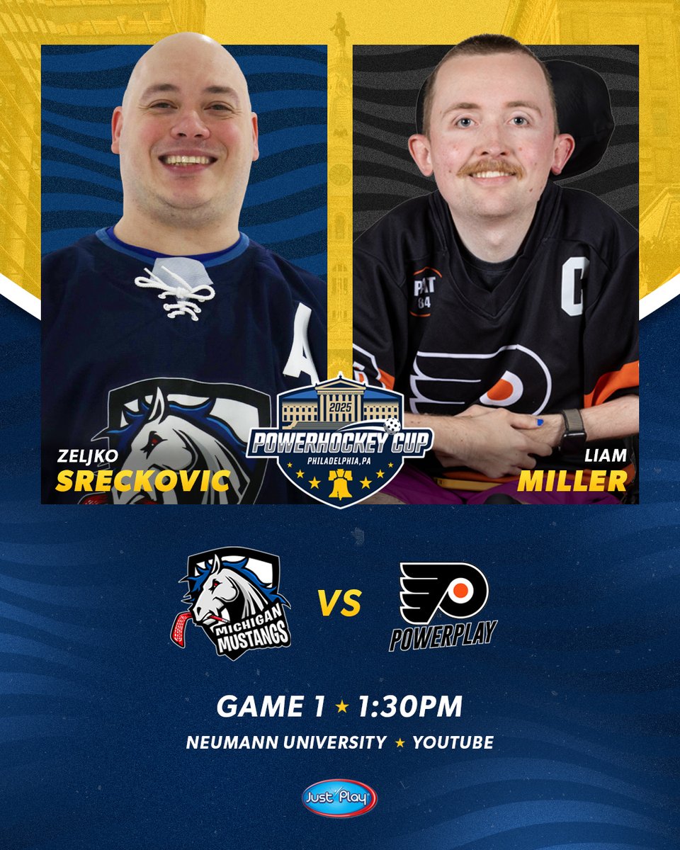 2025 Powerhockey Cup (@2025phc) on Twitter photo The 2025 Powerhockey Cup is starting now! Kicking off the tournament is a matchup between <a href="/FlyersPwrPlay/">Philadelphia Flyers PowerPlay</a> Black and the <a href="/MichiganMustang/">Michigan Mustangs</a> of <a href="/TheWCHL/">Wheelchair Hockey Lg</a>.
Watch live: youtube.com/watch?v=0nXMLx…
#PlayOn | <a href="/JustPlayToys/">Just Play</a> The 2025 Powerhockey Cup is starting now! Kicking off the tournament is a matchup between <a href="/FlyersPwrPlay/">Philadelphia Flyers PowerPlay</a> Black and the <a href="/MichiganMustang/">Michigan Mustangs</a> of <a href="/TheWCHL/">Wheelchair Hockey Lg</a>.
Watch live: youtube.com/watch?v=0nXMLx…
#PlayOn | <a href="/JustPlayToys/">Just Play</a>