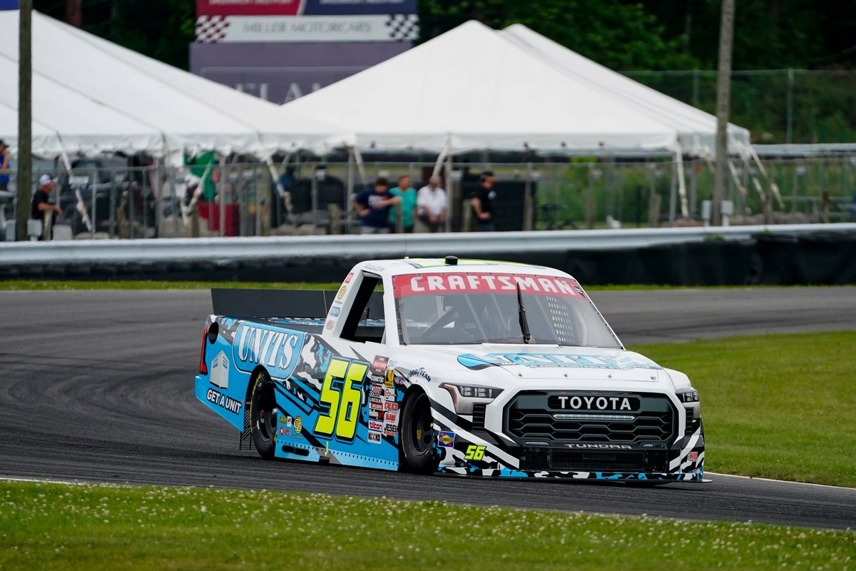 One week from today, it’s full throttle at The Glen! The No. 56 UNITS Toyota Tundra is coming in hot!🔥