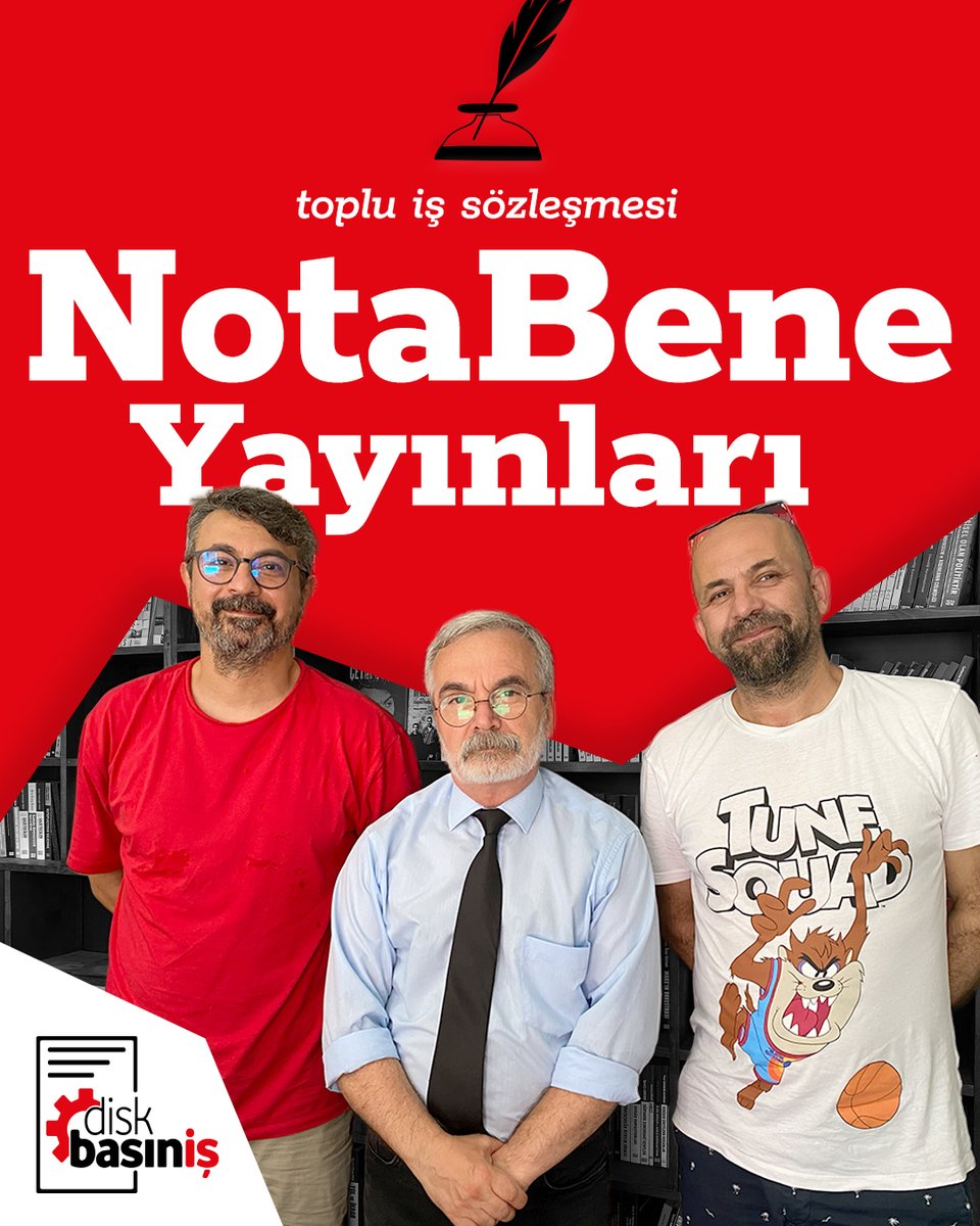 📚 NotaBene Yayınları ile Toplu İş Sözleşmesi imzaladık! 

Yayıncılık alanında insanca yaşam, güvenceli çalışma ve emeğin hakkı için örgütlenmeye devam ediyoruz.

🎉Ayrıca tüm üyelerimiz için bir güzel haber daha: NotaBene Yayınları'ndan alacağınız tüm kitaplara %40 indirim