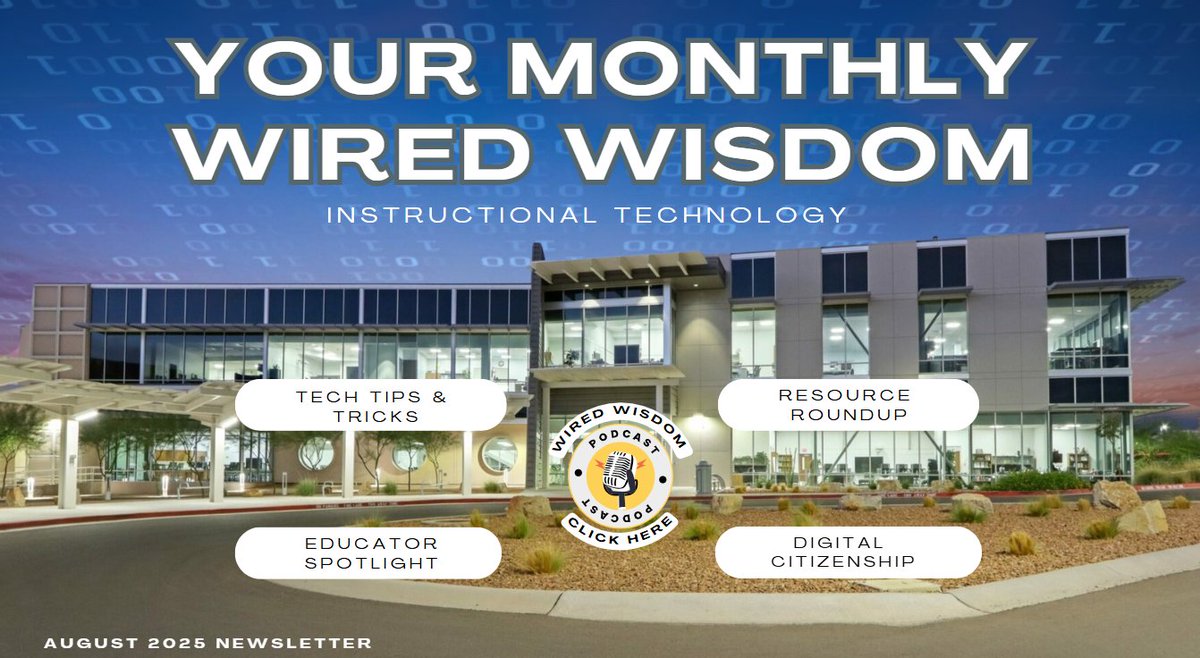 Your August Wired Wisdom Newsletter is here! Kick off the school year with fresh ideas, tech tips, and tools to empower your classroom! 💻
➡️sisd1234.my.canva.site/august-2025-ne…