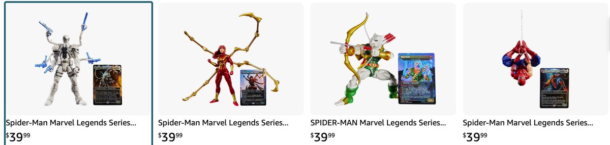 Spider-Man Marvel Legends + Magic: The Gathering Figures / Exclusive Foil Card up at Amazon

amzn.to/4ovZxFo

#ad
