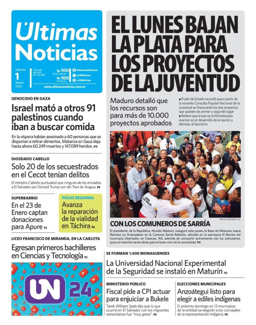 Portada Últimas Noticias 🗞️💯