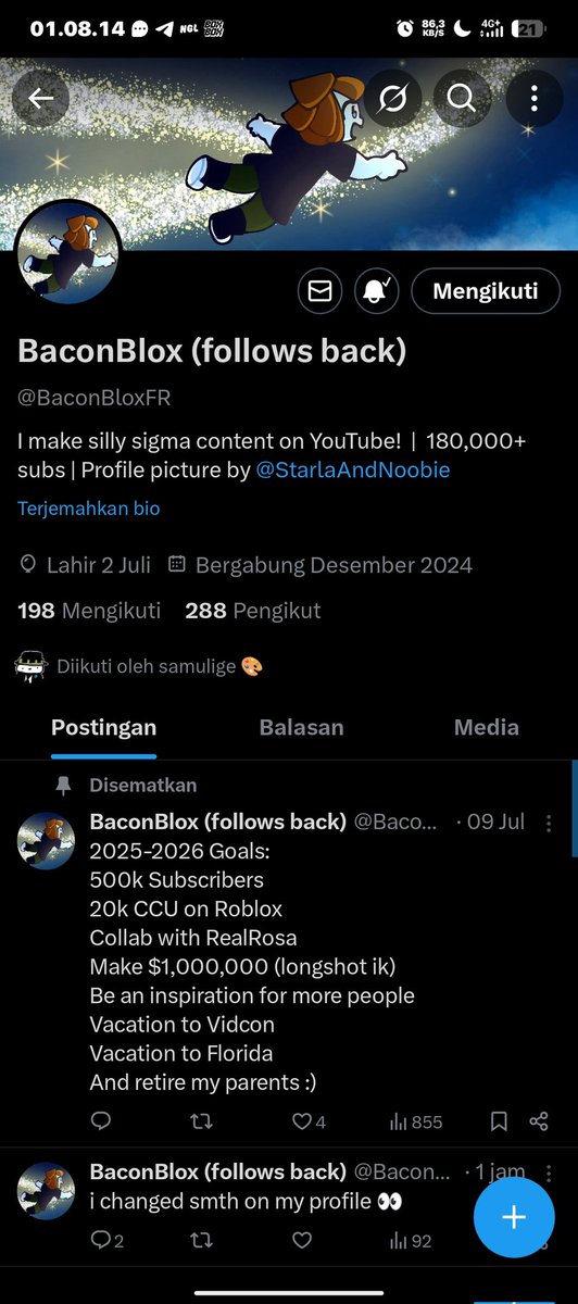 talkaboutres's tweet photo. @BaconBloxFR @samulige1 I'm trying my luck, and my username is @/malfoyraden https://t.co/vGIf60TJyP