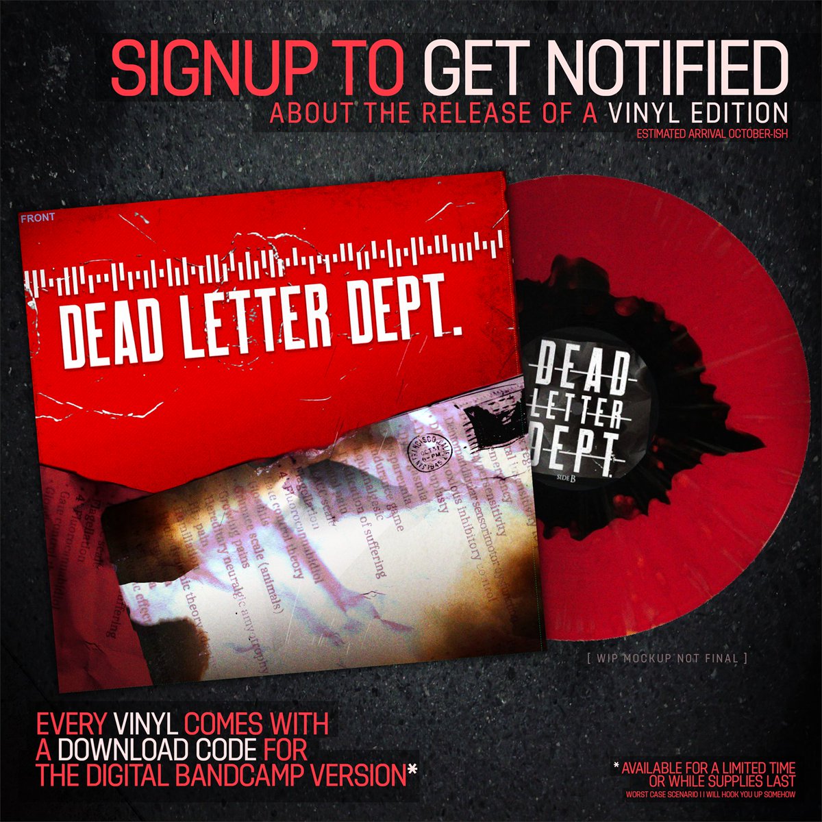 πππππππππ β (DEAD LETTER DEPT.) (@skullthug) on Twitter photo ALSO just a reminder I'm still taking emails for any folks interested in a DEAD LETTER DEPT. OST Vinyl edition, going to be put out by <a href="/VeryOkVinyl/">VoV π¨π¦ π΄π΄π΄</a>
forms.gle/Nb1woqaweiTRniβ¦
When pre-orders open, any orders of the vinyl will get a free download of the digital Bandcamp version ALSO just a reminder I'm still taking emails for any folks interested in a DEAD LETTER DEPT. OST Vinyl edition, going to be put out by <a href="/VeryOkVinyl/">VoV π¨π¦ π΄π΄π΄</a>
forms.gle/Nb1woqaweiTRniβ¦
When pre-orders open, any orders of the vinyl will get a free download of the digital Bandcamp version