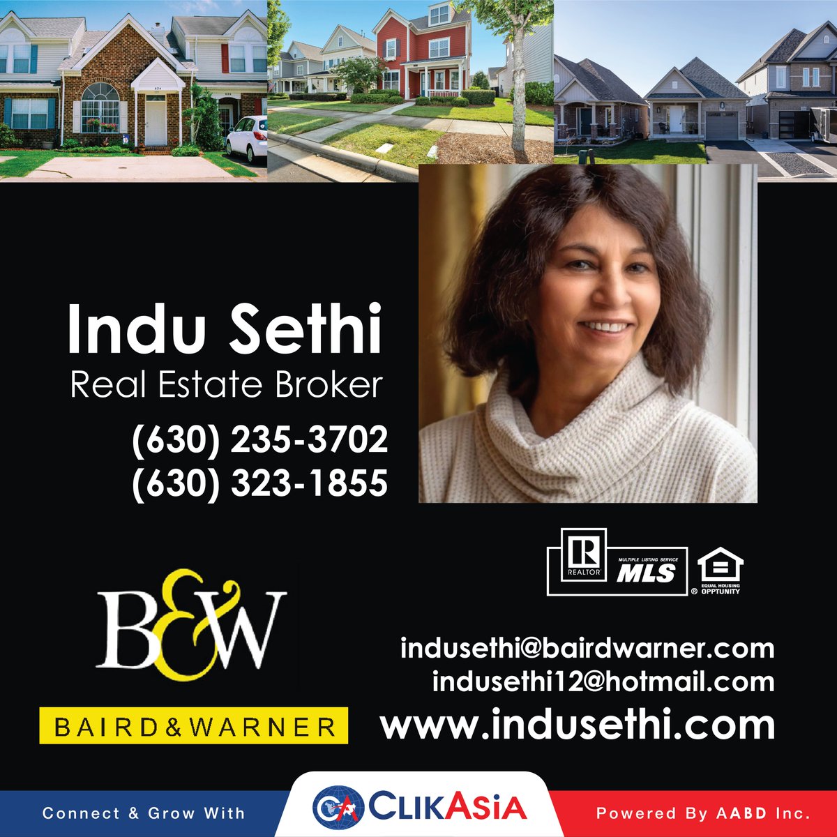 ClikAsia's tweet photo. At Clikasia, we’re proud to spotlight Baird & Warner, among their top professionals is Indu Sethi, a respected broker helping South Asian families and investors find success in the market.
#Clikasia #BairdAndWarner #InduSethi #ChicagoRealEstate #TopBrokerage #RealEstateExperts https://t.co/MSIWhpIODZ