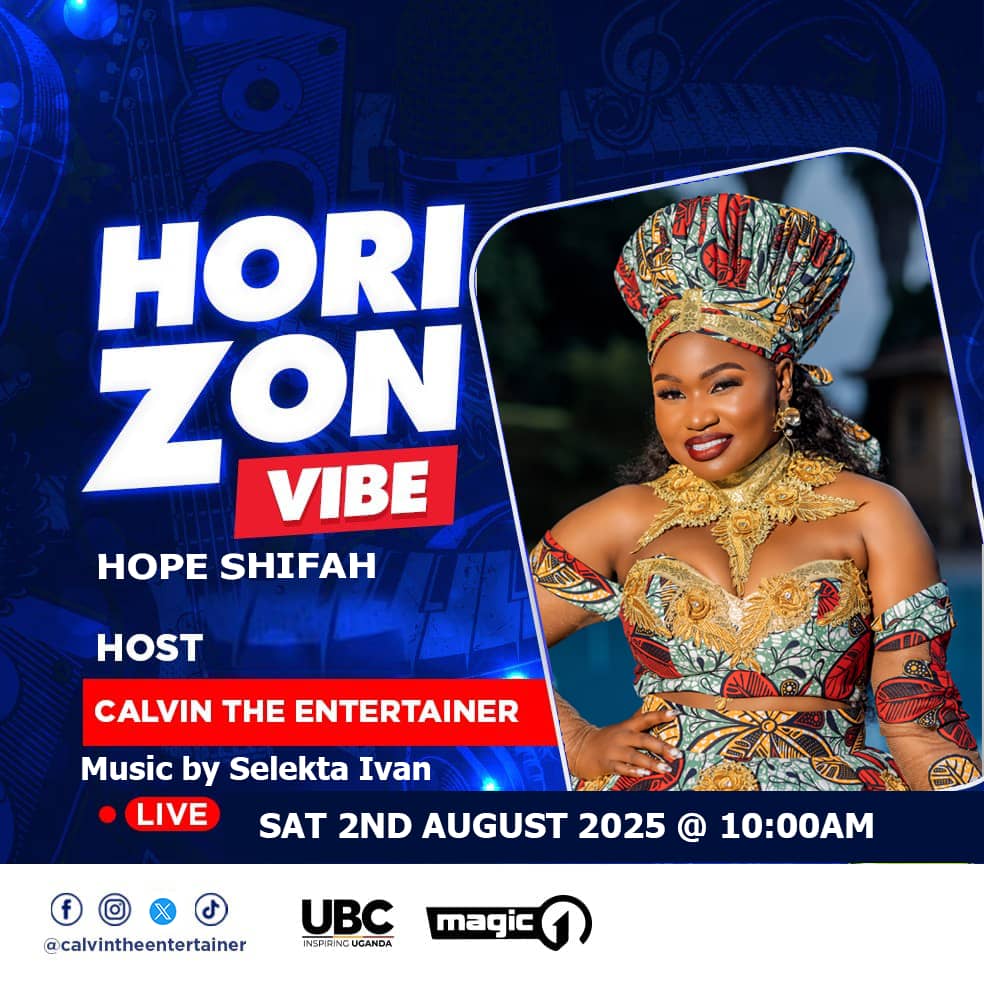 Horizon Vibe: Experience an Elevation in Entertainment with Calvin..🎤
📍UBC Auditorium   
⏲️ - 10 Am

ᴳᵘᵉˢᵗˢ:
➤ <a href="/davidlutalolive/">DAVID LUTALO🎤🇺🇬</a>
➤ <a href="/surpriseloved1/">HopeShifah Nakawombe</a>

ᴹᵃˢʰ⁻ᵘᵖ: <a href="/SelectorIvan11/">Selector Ivan 🎧🎤🇺🇬</a>
Catch Up:- UBC TV + MAGIC 1 TV 
#UBCHorizonvibe