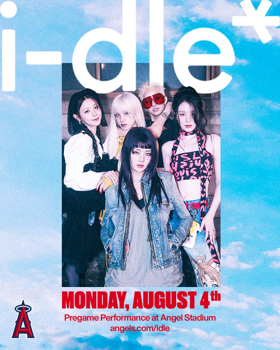 Join us at Angel Stadium on Monday, August 4th for a special pregame performance by K-Pop group <a href="/official_i_dle/">i-dle (아이들)</a>! 🎤

Get your tickets at angels.com/idle.