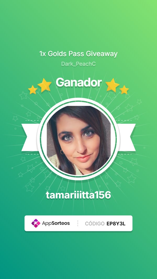 — SORTEO FINALIZADO — Los ganadores son: 

1. <a href="/tamariiitta156/">Tamaritta</a> 🏆

 Certificado por <a href="/app_sorteos_ok/">AppSorteos</a>  (Código EP8Y3L)

You have 72 days to claim your prize. 👁️