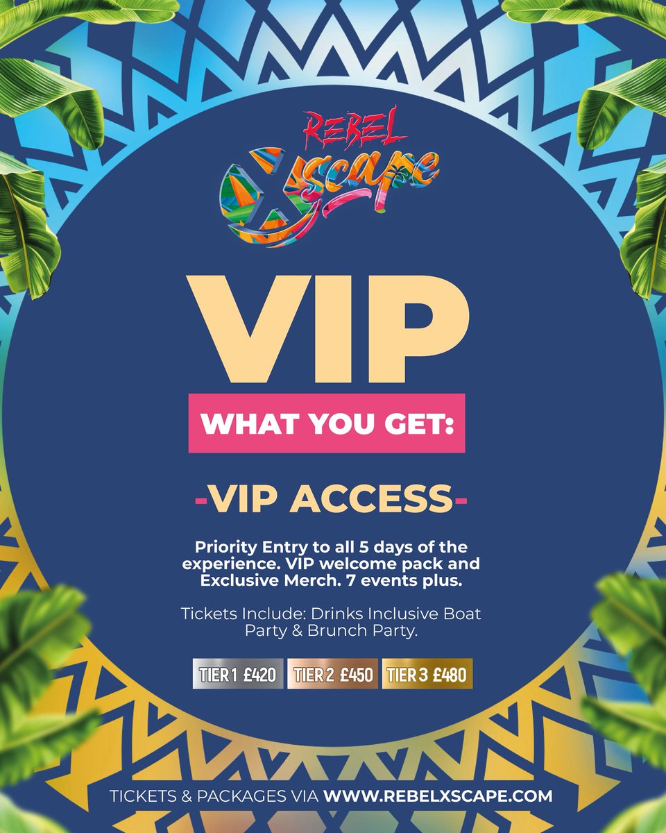 RebelUKJouvert's tweet photo. Rebel Xscape ποΈππ·
Itβs time! Tickets, accommodation & the official Croatia location are now LIVE ποΈ
ποΈ Pre-sale: Sept 1, 2025
π General Sale: Sept 3, 2025
π² Check packages now: https://t.co/3lC6V8vldk
5 days of Soca. Sun. Paradise. #RebelXscape #SocaInCroatia https://t.co/Bb3LpGteUV