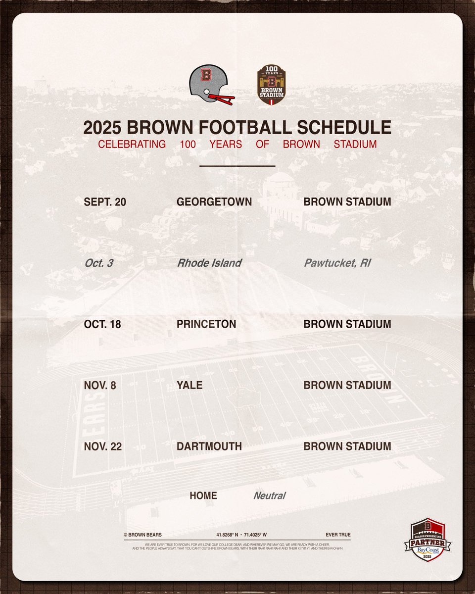 🚨🚨Class of 2026/2027🚨🚨
Be on Alert, GameDay invites are going out soon.  Start planning your trip to experience what Brown Football has to offer #EverTrue #ShockTheSystem