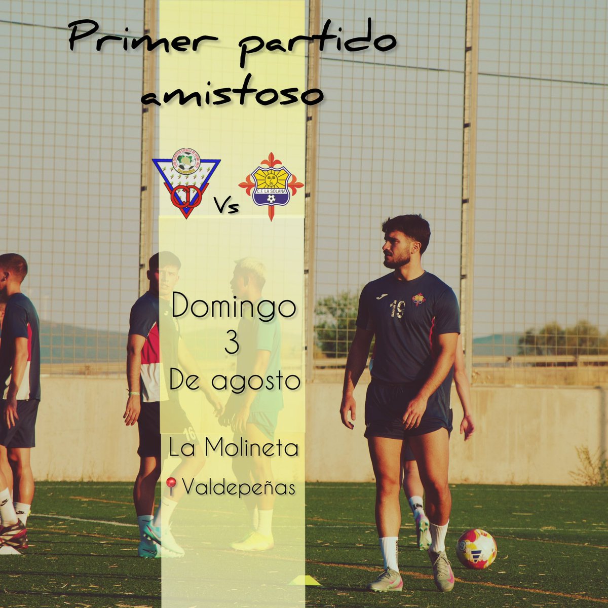 Este domingo tendremos nuestro primer partido amistoso de pretemporada. Nos trasladaremos a Valdepeñas para jugar en La Molineta a las 21:00 h.