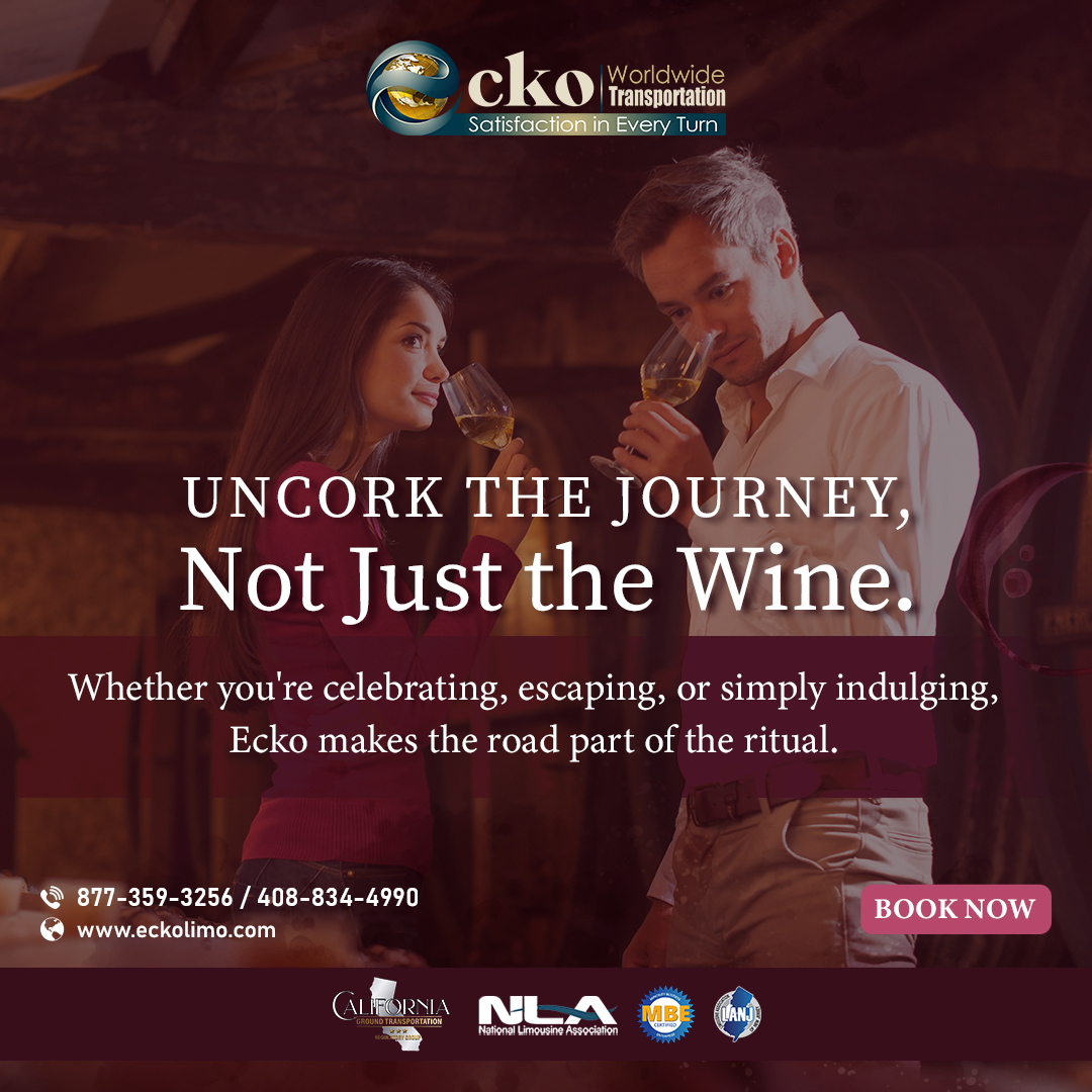 EckoWorldwide's tweet image. Sip in style and explore the region’s finest flavors without worrying about directions, timing, or the drive back. For reservations, call 877-359-3256/408-834-4990 or email reservations@eckolimo.com.
#NapaValley #EckoWorldwide #WineTours #LuxuryLiving