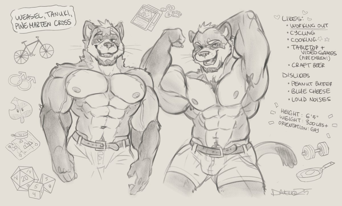 ArchimedesArc's tweet photo. Meet Fitz - a weasel, tanuki, pine marten cross! Gonna try out a new OC for a bit <3 https://t.co/C8GVW7Cy4S