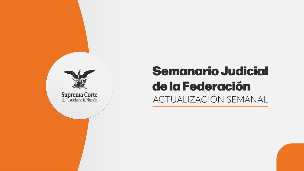 SCJN's tweet photo. Hoy en el #SJFSemanal se publican:
📌 9 tesis, 7 sentencias, 7 votos y 1 acuerdo.
 
✅ Cuando se reclama el corte del suministro de agua potable de uso doméstico la demanda de amparo indirecto puede presentarse en cualquier momento.
 
📝 Semanario Judicial de la Federación:
https://t.co/fAxR3oyXzf
 
📝 Descarga aquí las tesis publicadas semanalmente: https://t.co/3qxJUTBLVm