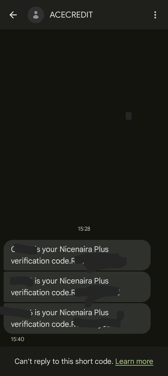 Chimezie (@wyze_wun) on Twitter photo Just received this text. I’ve never heard of <a href="/NiceNaira/">NAIRA NICE</a> before today.
Yet someone is attempting to take a loan in my name.
Classic case of identity theft.
This is how reputations get destroyed, and lives derailed.
Dear <a href="/NiceNaira/">NAIRA NICE</a>, I’ve sent you an email.
Before you disburse Just received this text. I’ve never heard of <a href="/NiceNaira/">NAIRA NICE</a> before today.
Yet someone is attempting to take a loan in my name.
Classic case of identity theft.
This is how reputations get destroyed, and lives derailed.
Dear <a href="/NiceNaira/">NAIRA NICE</a>, I’ve sent you an email.
Before you disburse