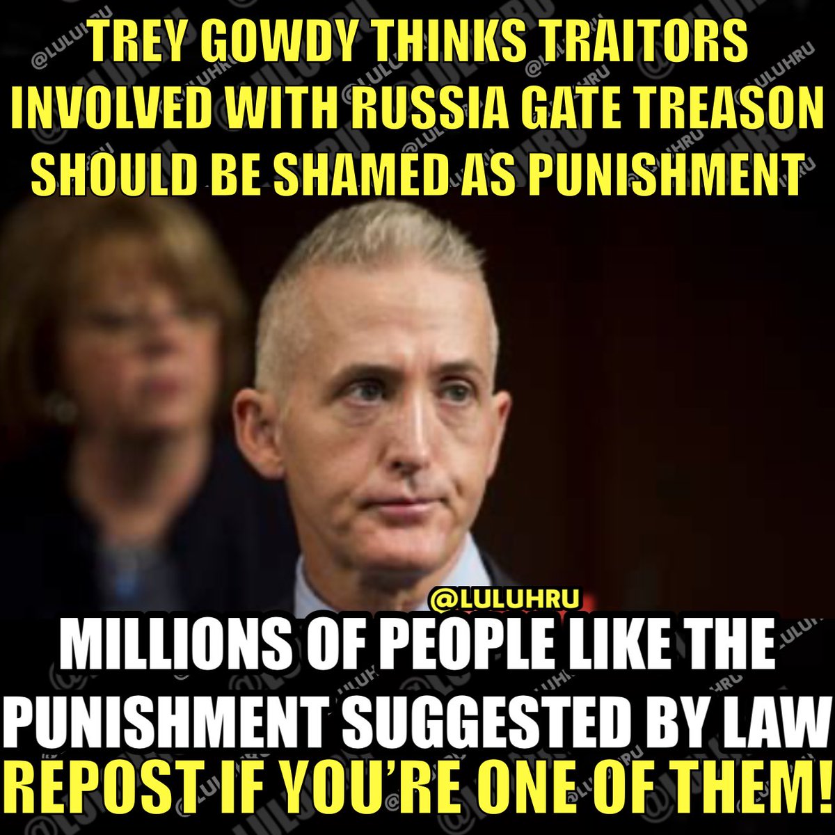 Who else thinks we’re way past tar and feathering! Shaming for Treason? Give me a break! Loser!