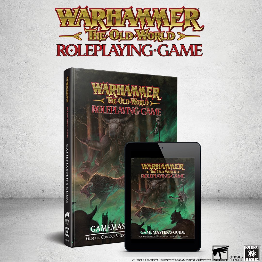 Cubicle 7 (@cubicle7) on Twitter photo 🔥We’re #1 on DriveThruRPG - Thanks to YOU!
The Gamemaster’s Guide for Warhammer: the Old World Roleplaying Game has taken the top spot, and it’s all because of our amazing TTRPG community.
Available <a href="/DriveThruRPG/">DriveThruRPG</a> here:
legacy.drivethrurpg.com/product/513005…
#warhammer #TOWR 🔥We’re #1 on DriveThruRPG - Thanks to YOU!
The Gamemaster’s Guide for Warhammer: the Old World Roleplaying Game has taken the top spot, and it’s all because of our amazing TTRPG community.
Available <a href="/DriveThruRPG/">DriveThruRPG</a> here:
legacy.drivethrurpg.com/product/513005…
#warhammer #TOWR