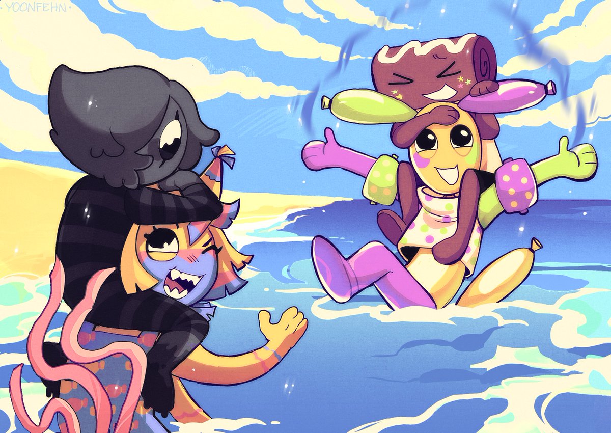 yoonfehn's tweet photo. #dandysworld #cosmo 

something something for rus dandy's world ask! 
(I'm drawing stuff for cosmo as cosmo)

BEACH EPISODEEEE event! 🌊🏖️ https://t.co/ZfZ5BMvTsw