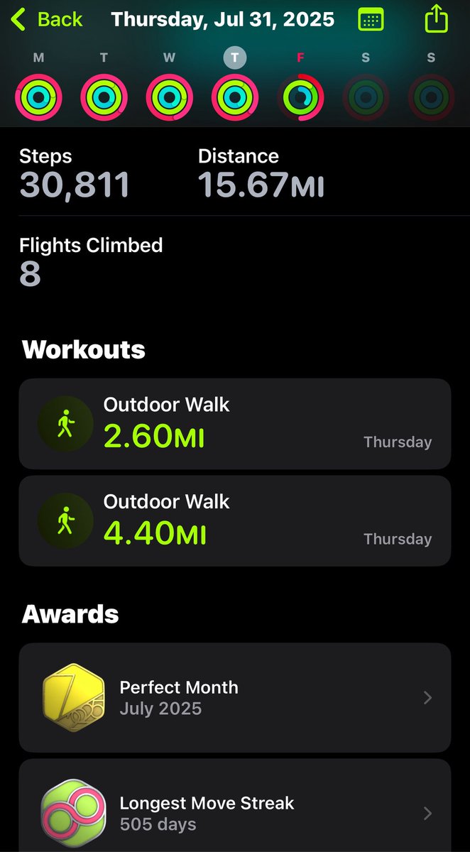 hollowb0ness's tweet photo. Rings:
- Steps: 30,811
- Miles: 15.67 https://t.co/DPxMGgTmBg