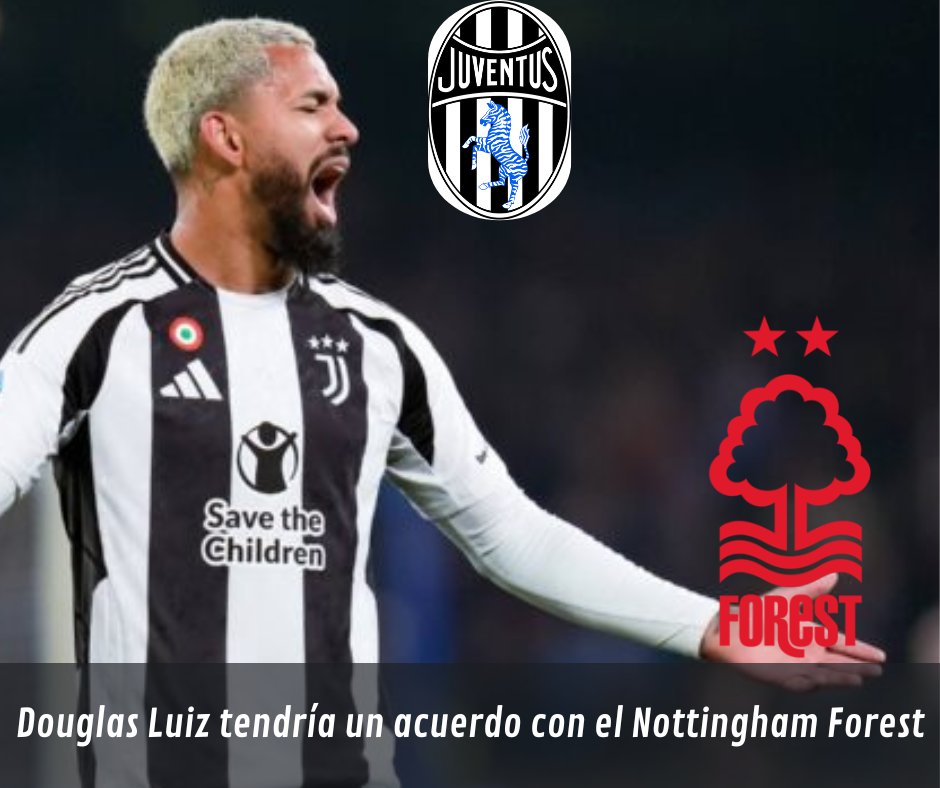 ‼️Douglas Luiz está cerca de regresar a la Premier League.
El Nottingham Forest presentó una oferta de préstamo con obligación de compra cercana a los 33 millones de euros a la Juve. El jugador ya ha dado el OK. 
🔜El traspaso podría darse en los próximos días.
(<a href="/tuttosport/">Tuttosport</a>)