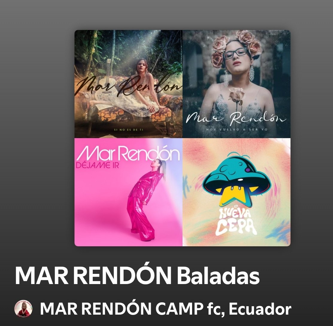 Es viernes romántico y les compartimos nuestra playlist en Spotify con todas las baladas corta venas de nuestra <a href="/MarRendonMusica/">Mar Rendón 🩷</a> 
🥰💔🎶⬇️
open.spotify.com/playlist/7dkKZ…