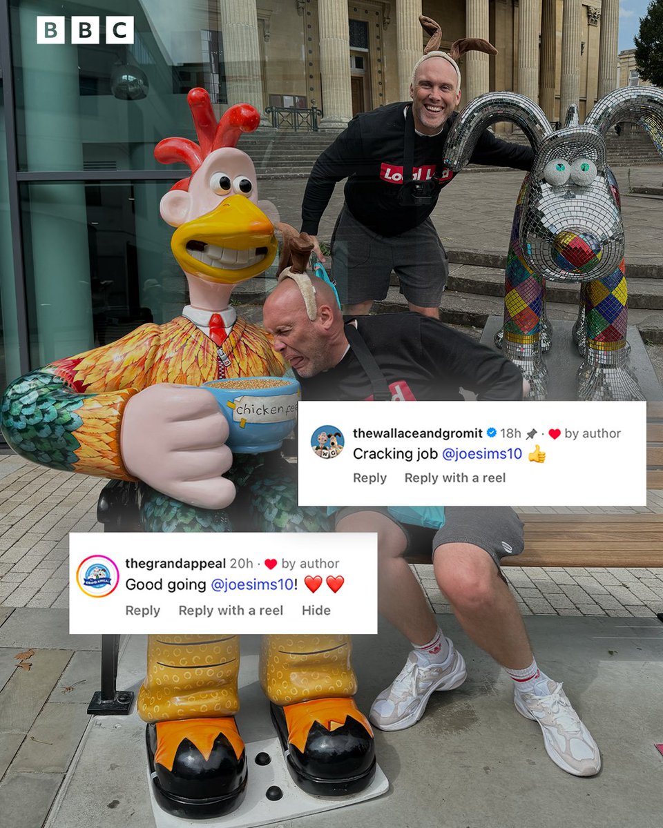 That's the ultimate seal of approval! 👏🧀

BBC Radio Bristol's Joe Sims had an hour to find as many Gromit Unleashed sculptures as possible⌚️👣
How many have you found on the trail?