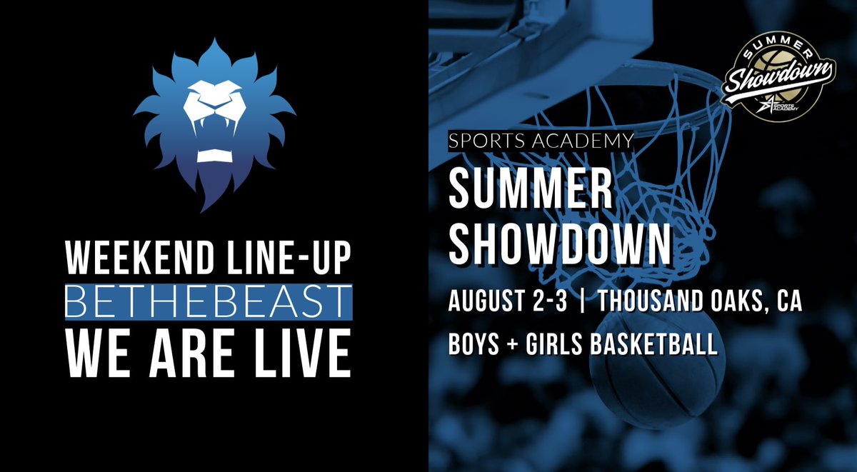 ☀️We are live tomorrow from California! ☀️

📽️ Live Streams + 📲 On-Demand + 😎 Coaches Watching!

Visit sportsacademyboys.bethebeast.com/buylivestream/… for access! <a href="/sportsxacademy/">Sports Academy</a>