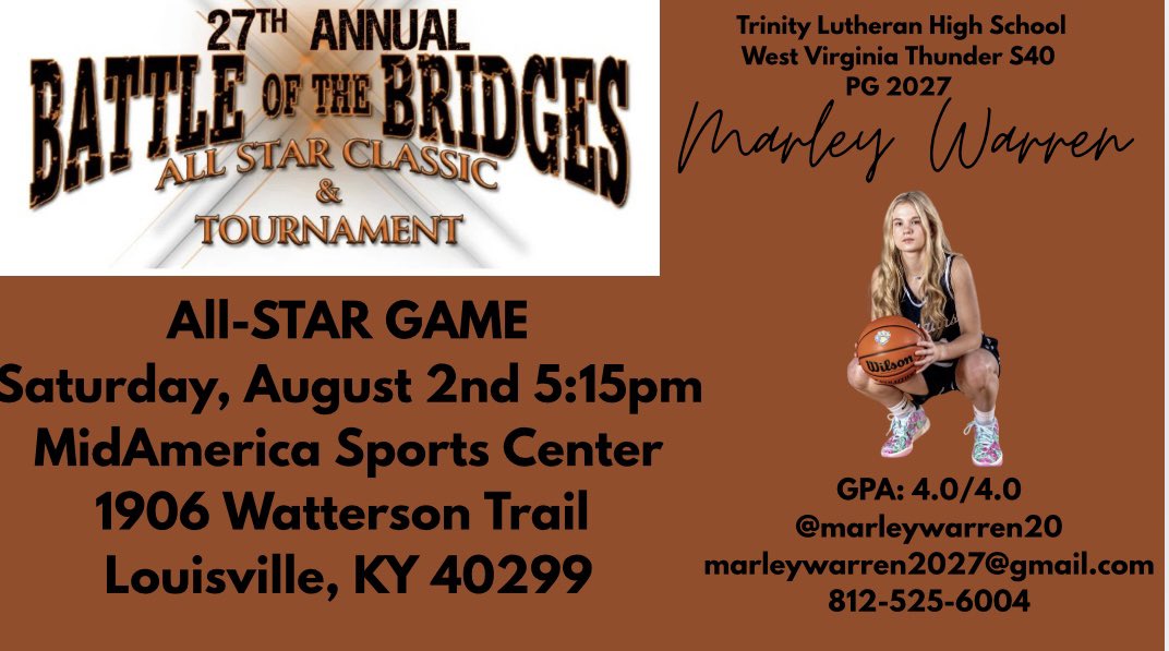 Super excited to compete with and against great talent tomorrow! <a href="/WVTBowling/">WVThunder 2027 S40</a> <a href="/dannyriego/">Danny Riego</a> <a href="/LadyCougarWBB/">Trinity Lady Cougar Hoops</a>