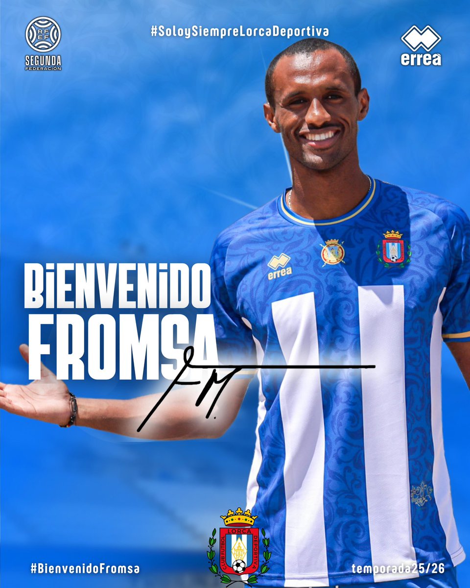 Lorca Deportiva (@lorcadeportiva) on Twitter photo 📣 𝗙𝗜𝗖𝗛𝗔𝗝𝗘
✍🏻 𝙁𝙍𝙊𝙈𝙎𝘼, 𝗻𝘂𝗲𝘃𝗼 𝗷𝘂𝗴𝗮𝗱𝗼𝗿 𝗱𝗲𝗹 𝗟𝗼𝗿𝗰𝗮 𝗗𝗲𝗽𝗼𝗿𝘁𝗶𝘃𝗮.
➡️ El central alicantino de origen etíope llega procedente del <a href="/CAAntoniano/">Club Atlético Antoniano Grupo Velázquez</a> .
🔗 lorcadeportiva.es/fromsa-nuevo-j…
🙌🏻 ¡𝗕𝗜𝗘𝗡𝗩𝗘𝗡𝗜𝗗𝗢!
#BienvenidoFromsa 📣 𝗙𝗜𝗖𝗛𝗔𝗝𝗘
✍🏻 𝙁𝙍𝙊𝙈𝙎𝘼, 𝗻𝘂𝗲𝘃𝗼 𝗷𝘂𝗴𝗮𝗱𝗼𝗿 𝗱𝗲𝗹 𝗟𝗼𝗿𝗰𝗮 𝗗𝗲𝗽𝗼𝗿𝘁𝗶𝘃𝗮.
➡️ El central alicantino de origen etíope llega procedente del <a href="/CAAntoniano/">Club Atlético Antoniano Grupo Velázquez</a> .
🔗 lorcadeportiva.es/fromsa-nuevo-j…
🙌🏻 ¡𝗕𝗜𝗘𝗡𝗩𝗘𝗡𝗜𝗗𝗢!
#BienvenidoFromsa