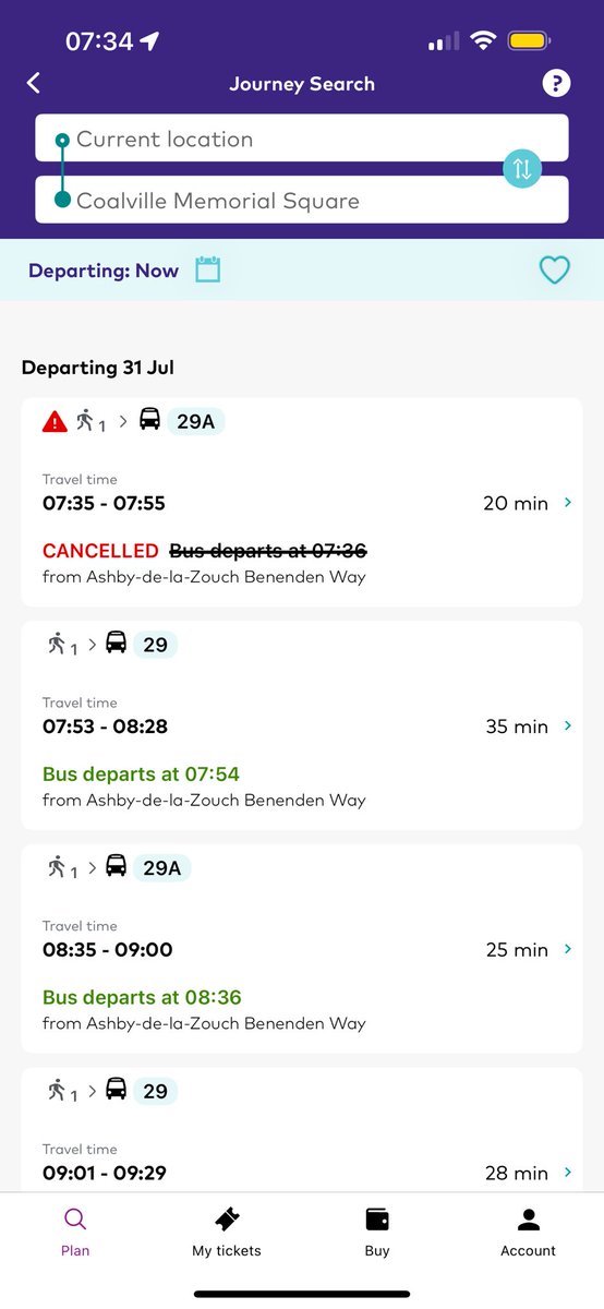 StacyD_83's tweet photo. @arrivamidlandsE twice in a row you’ve cancelled this service with minutes to spare 
This morning the 29a actually went past at 7.30am! So your app said it wasn’t coming and then it came early!!! Infuriating! https://t.co/t133lRkuh4