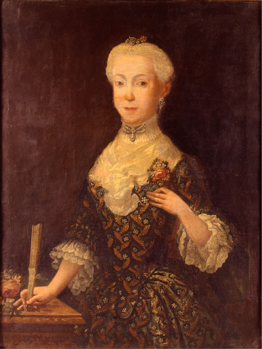 Retrato de Francisca de Paula de Moradillo, pintado por Ángela Navarra en 1758, Académica de mérito y discípula de Carlos Casanova. Museo de Historia <a href="/memoriademadrid/">memoriademadrid</a>