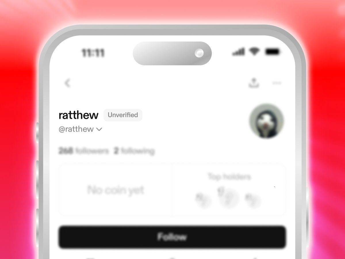Profiles without connected social accounts now show an unverified badge.

+ Link socials to let people know it’s you
+ Make informed decisions before buying
+ This update does not impact trading or earnings

We are working towards making Zora the most trusted place to launch and