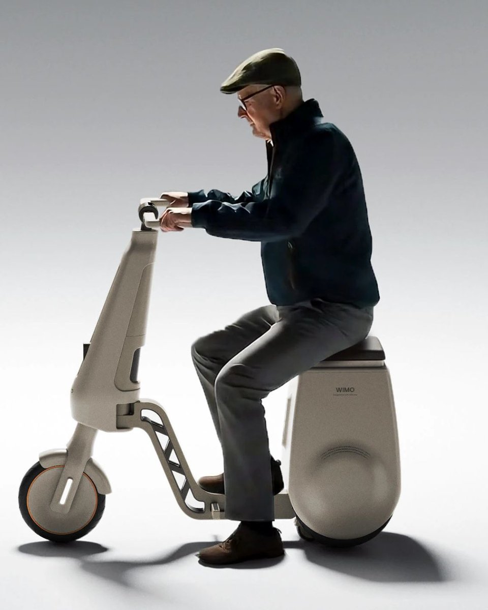 Designed for elderly users, this modular mobility solution easily switches between scooter and walker mode for safer movement, rest, and support.

Wimo by Geonwoo Kang

#design #industrialdesign #mobilitydesign